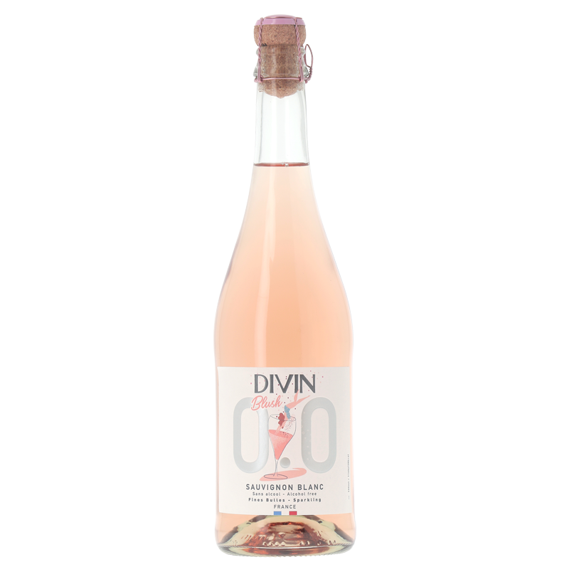 divin_sparkling_0.0%_blush_bouchon_web Sauvignon blanc pétillant désalcoolisé blush Divin NoLow